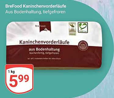 BreFood Kaninchenvorderläufe aus Bodenhaltung, tiefgefroren