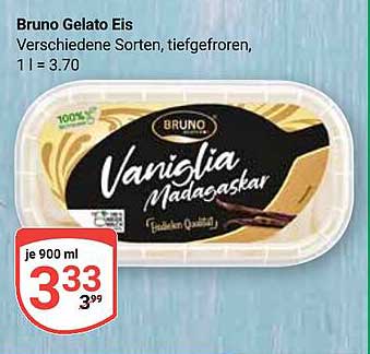Bruno Gelato Eis Vaniglia Madagascar, je 900 ml