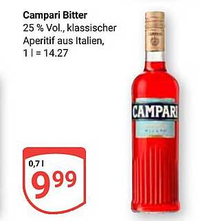 Campari Bitter 0,7 l - Klassischer Aperitif aus Italien
