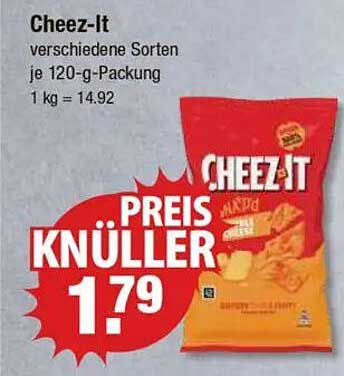 Cheez-It verschiedene Sorten je 120-g-Packung