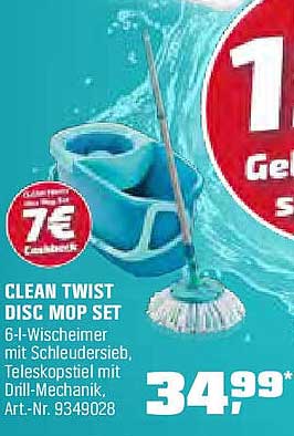 CLEAN TWIST DISC MOP SET