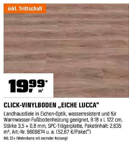 CLICK-VINYLBODEN „EICHE LUCCA“