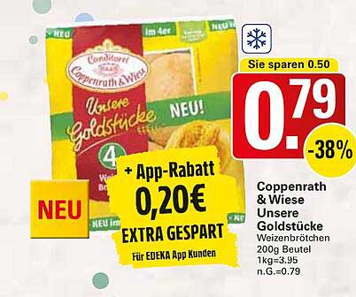 Coppenrath & Wiese Unsere Goldstücke Weizenbrötchen 200g