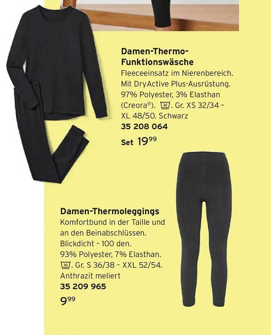 Damen-Thermo-Funktionswäsche und Damen-Thermoleggings Set