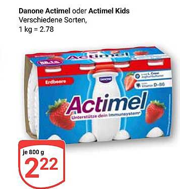 Danone Actimel oder Actimel Kids 800 g