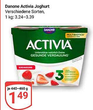 Danone Activia Joghurt, verschiedene Sorten, 1 kg