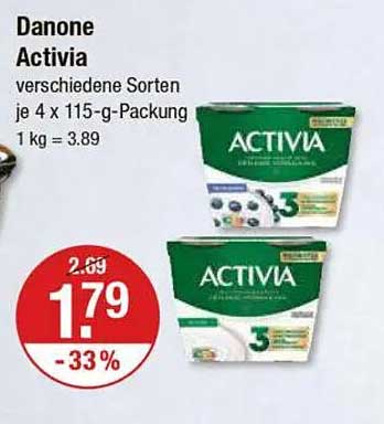 Danone Activia verschiedene Sorten je 4 x 115-g-Packung