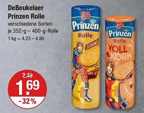 DeBeukelaer Prinzen Rolle - verschiedene Sorten je 352-g- oder 400-g-Rolle