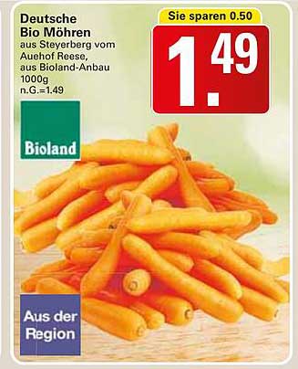 Deutsche Bio Möhren aus Steyerberg vom Auehof Reese