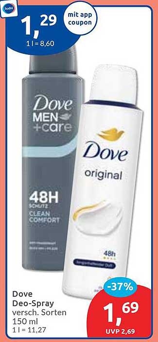 Dove Deo-Spray verschiedene Sorten 150 ml
