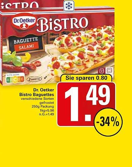 Dr. Oetker Bistro Baguettes Salami 250g