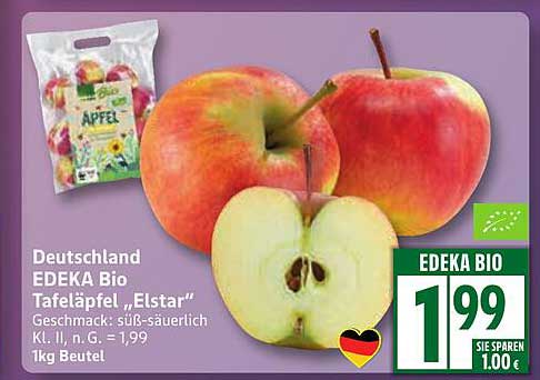 EDEKA Bio Tafeläpfel 'Elstar' - 1kg Beutel
