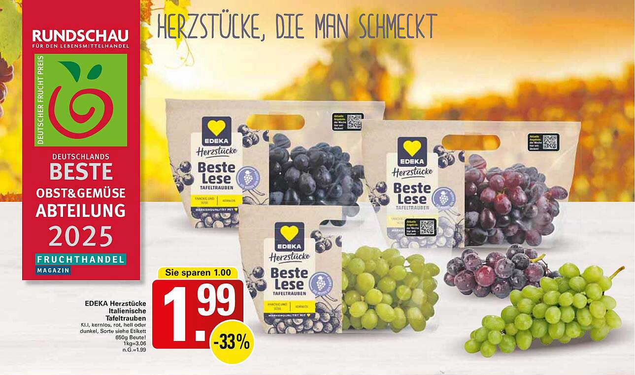 EDEKA Herzstücke Italienische Tafeltrauben