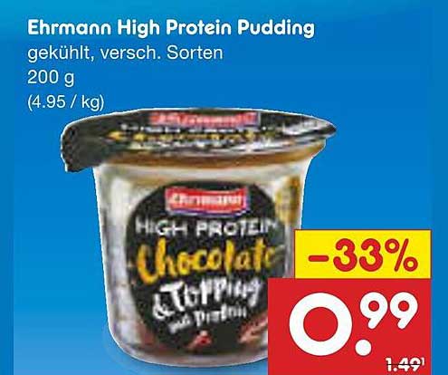 Ehrmann High Protein Pudding, 200 g - Schokoladensorte