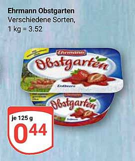 Ehrmann Obstgarten - Verschiedene Sorten, je 125 g