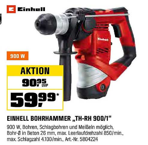 EINHELL BOHRHAMMER „TH-RH 900/1“