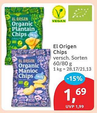 El Origen Chips - verschiedene Sorten 60/80 g