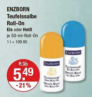 ENZBORN Teufelssalbe Roll-On Eis oder Heiß 50 ml