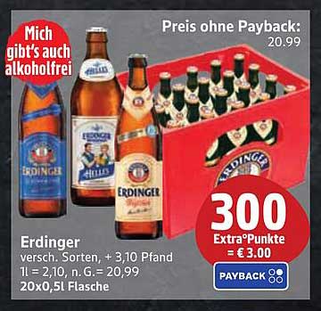 Erdinger Biervariationen – 20 x 0,5 l Flasche