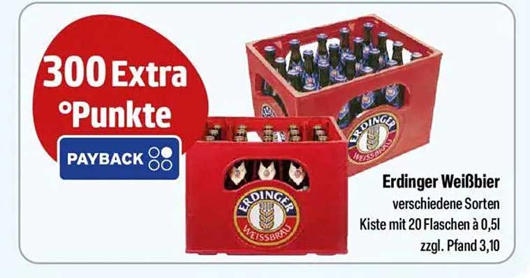 Erdinger Weißbier Kiste mit 20 Flaschen à 0,5 l