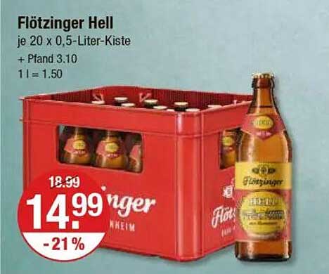 Flötzinger Hell 20 x 0,5-Liter-Kiste