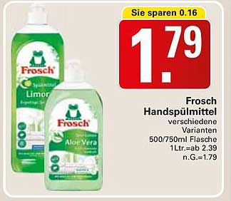 Frosch Handspülmittel verschiedene Varianten 500/750ml Flasche