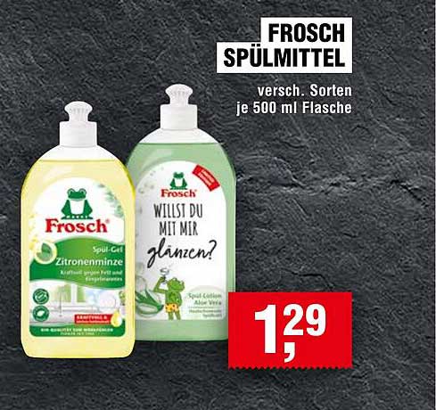 Frosch Spülmittel – verschiedene Sorten je 500 ml Flasche