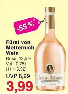Fürst von Metternich Wein Rosé, 12,5% Vol., 0,75 l