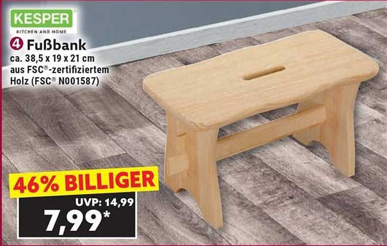 Fußbank aus FSC-zertifiziertem Holz
