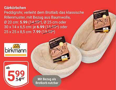 Gärkörbchen von Birkmann - Ideal für die perfekte Brotform