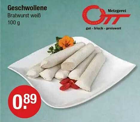 Geschwollene Bratwurst weiß 100 g