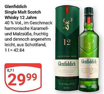 Glenfiddich Single Malt Scotch Whisky 12 Jahre