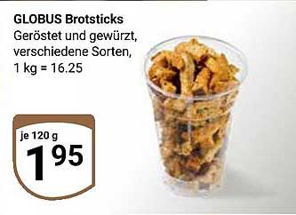 GLOBUS Brotsticks, geröstet und gewürzt, verschiedene Sorten