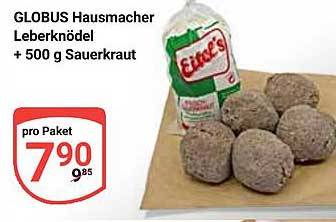 GLOBUS Hausmacher Leberknödel + 500 g Sauerkraut