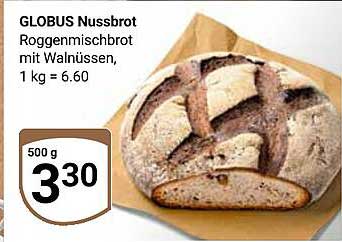 GLOBUS Nussbrot - Roggenmischbrot mit Walnüssen