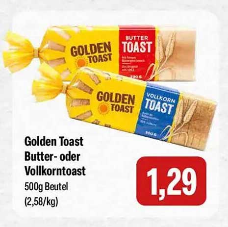 Golden Toast Butter- oder Vollkorntoast 500g