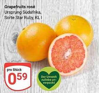 Grapefruits rosé - Sorte Star Ruby, KL I