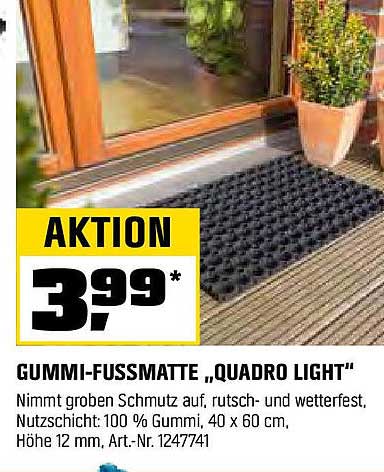 GUMMI-FUSSMATTE „QUADRO LIGHT“