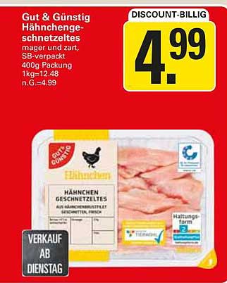 Gut & Günstig Hähnchengeschnetzeltes