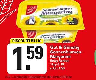 Gut & Günstig Sonnenblumen-Margarine 500g