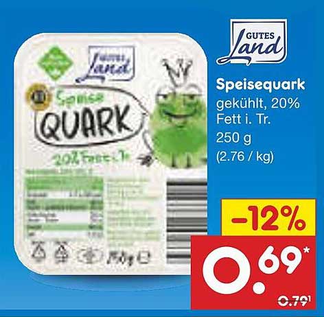 Gutes Land Speisequark, 20% Fett i. Tr., 250 g