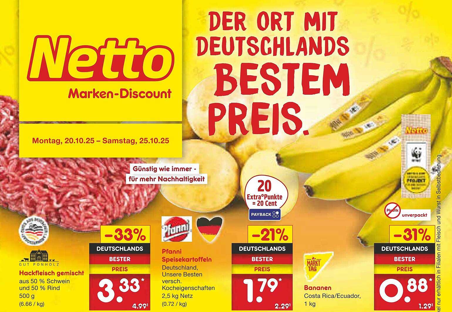 Hackfleisch gemischt aus 50 % Schwein und 50 % Rind 500 g