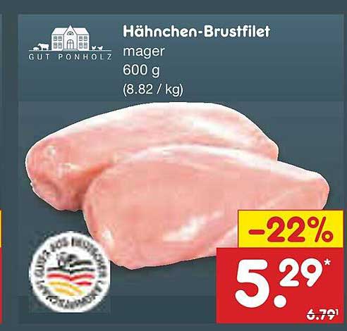 Hähnchen-Brustfilet mager 600 g