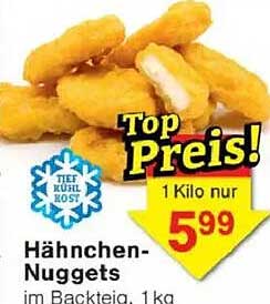 Hähnchen-Nuggets im Backteig, 1 kg