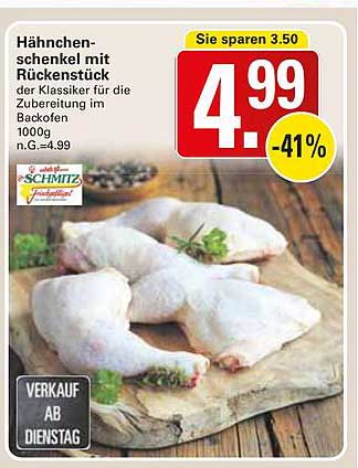Hähnchenschenkel mit Rückenstück