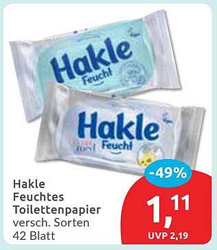 Hakle Feuchtes Toilettenpapier - 42 Blatt