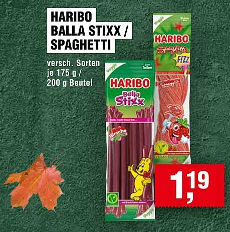 HARIBO Balla Stixx / Spaghetti, verschiedene Sorten