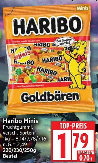 Haribo Minis Fruchtgummi, verschiedene Sorten