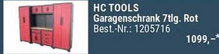 HC TOOLS Garagenschrank 7tlg. Rot