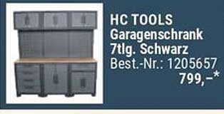 HC TOOLS Garagenschrank 7tlg. Schwarz